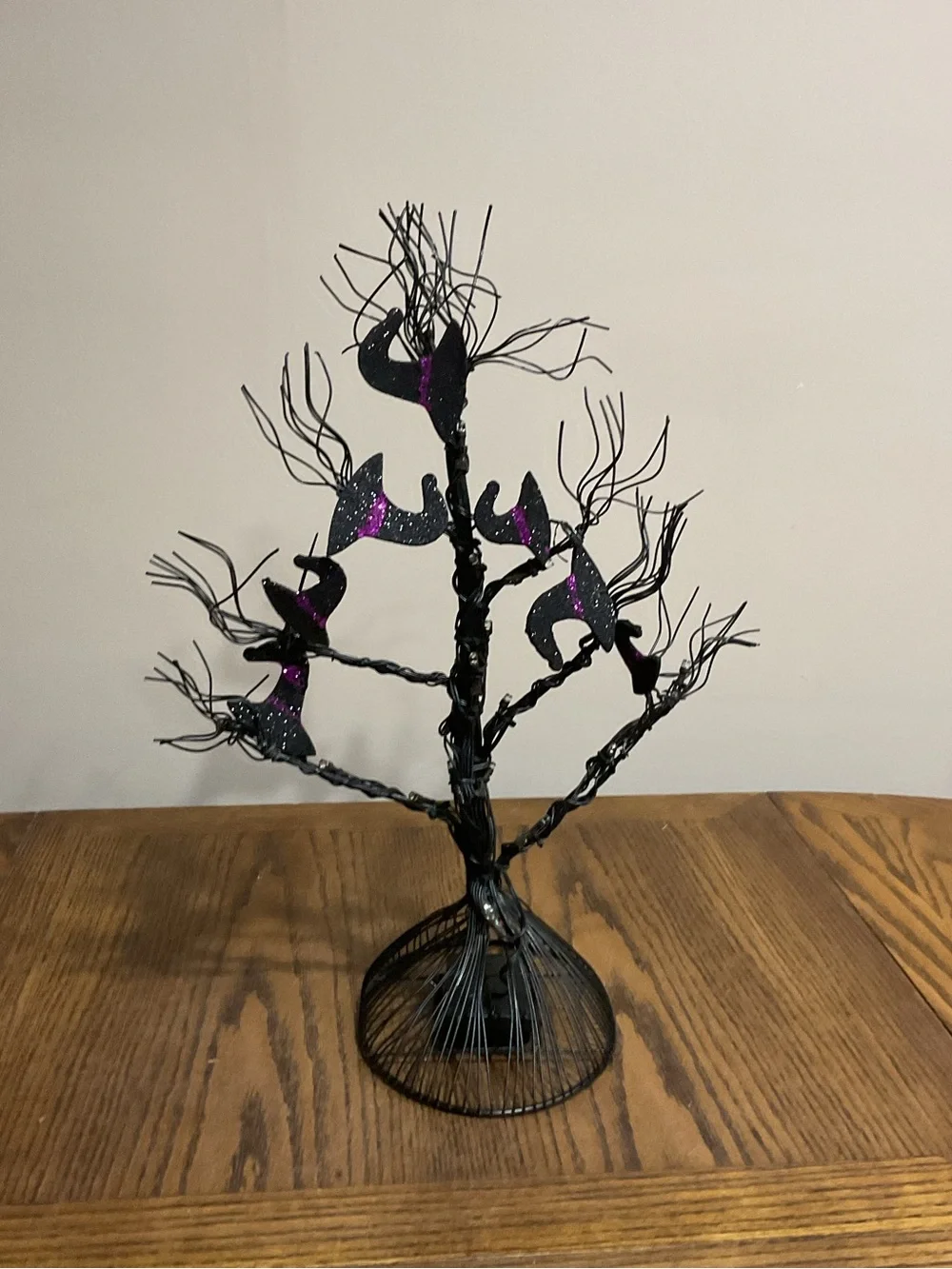 Black and Purple LED Decorative Holiday Tree witch 🧙 hats Halloween